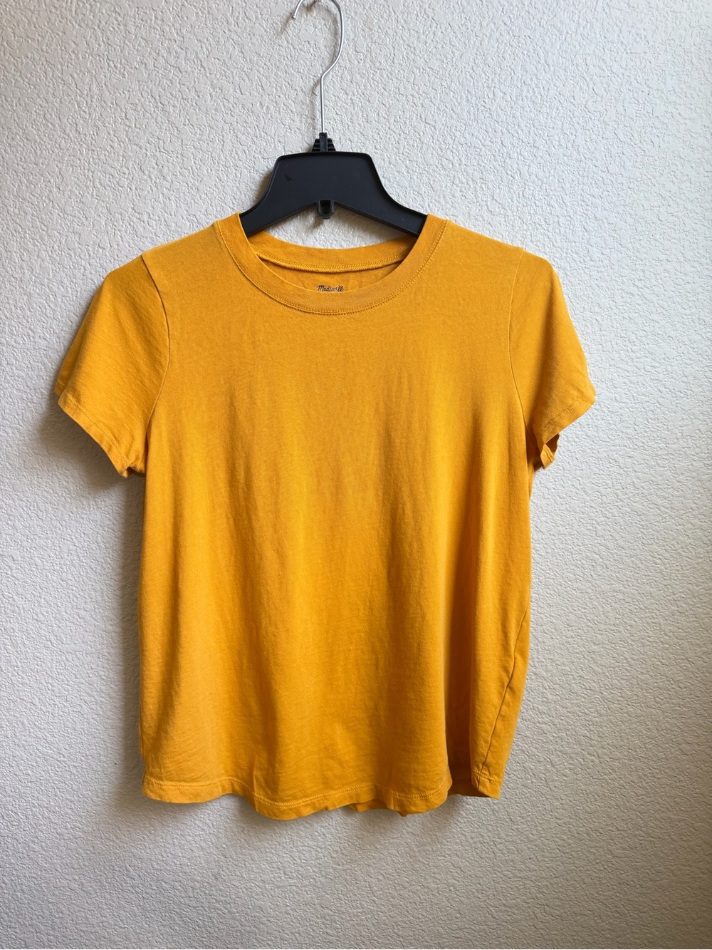 Madewell mustard yellow crew tshirt